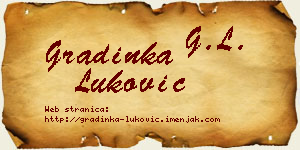 Gradinka Luković vizit kartica